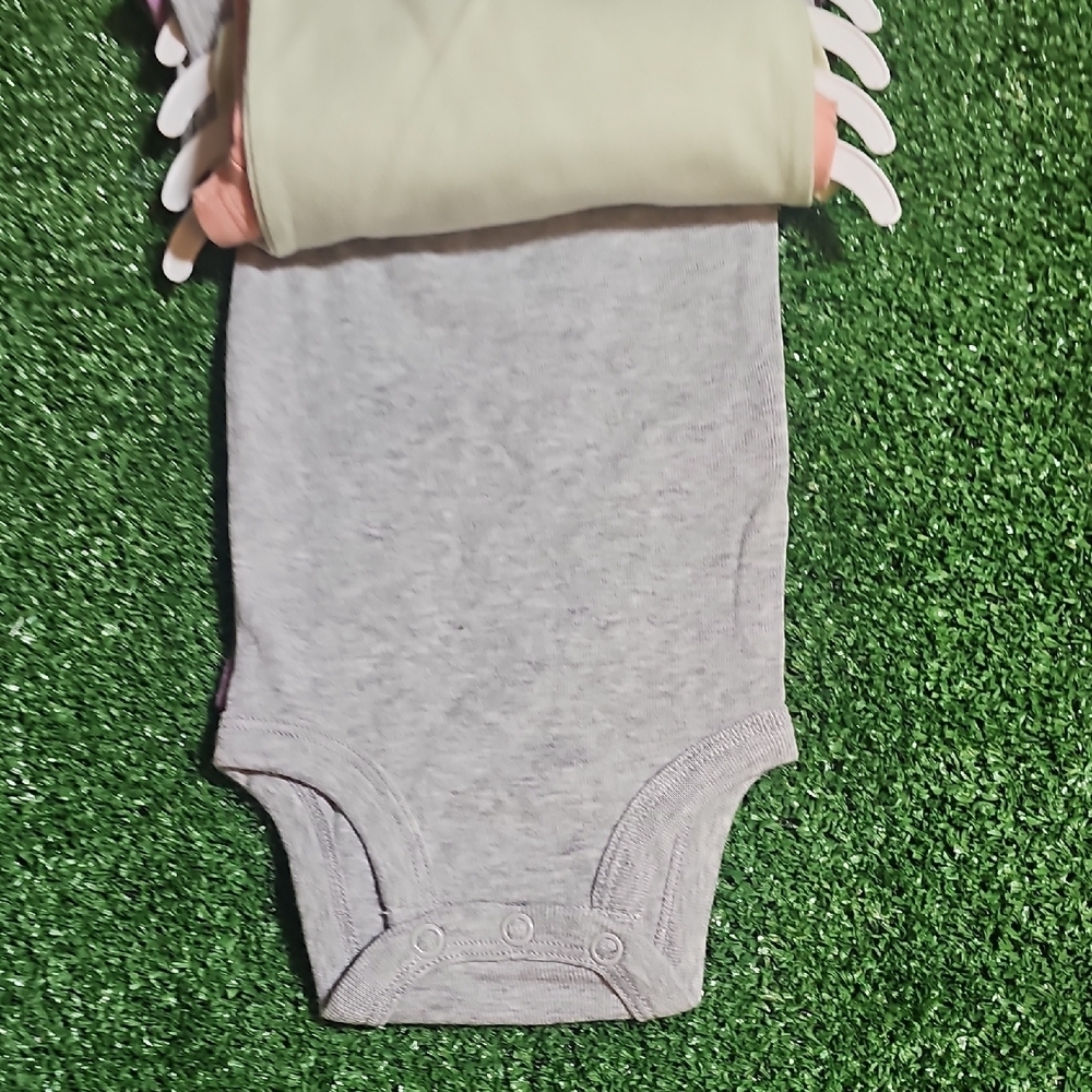 Carter's Purple, Gray, and Pink Bodysuit Set - Picture 6 of 7